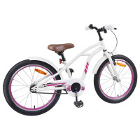 Produktbild för Barncykel 20 Tum för 6-11 år gamla Vit