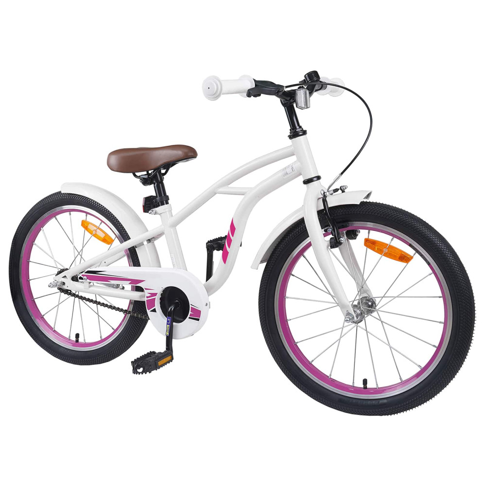 Produktbild för Barncykel 22 Tum för 7-12 år gamla Vit