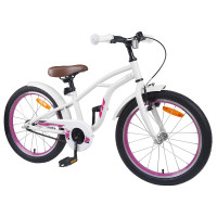 Produktbild för Barncykel 22 Tum för 7-12 år gamla Vit