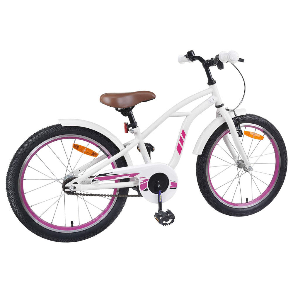 Produktbild för Barncykel 22 Tum för 7-12 år gamla Vit