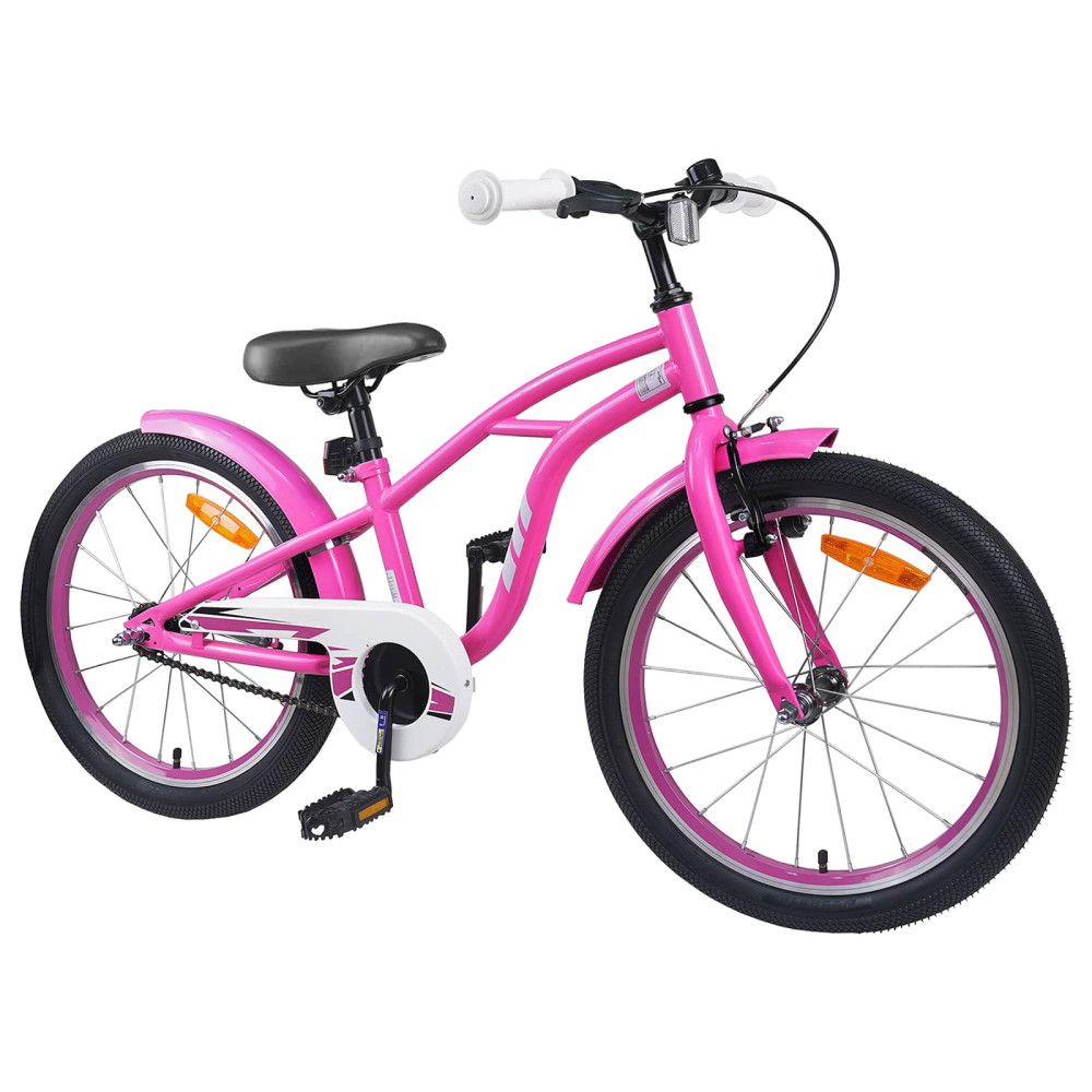 Produktbild för Barncykel 22 Tum för 7-12 år gamla Mörkrosa