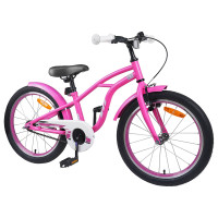 Produktbild för Barncykel 22 Tum för 7-12 år gamla Mörkrosa