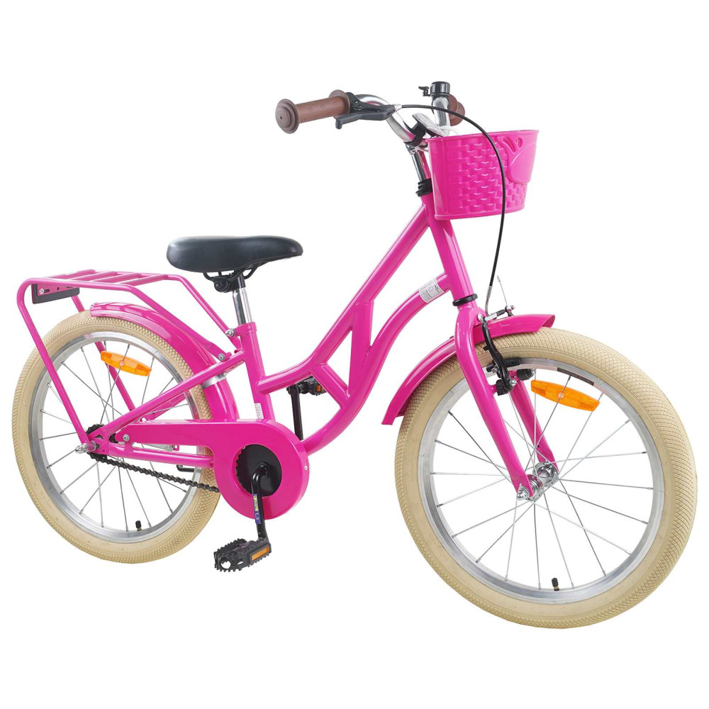 Produktbild för Barncykel 20 Tum för 6-11 år gamla Mörkrosa