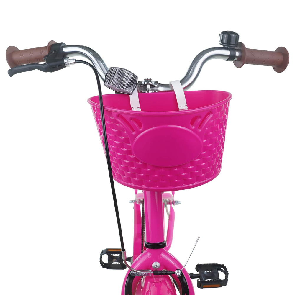 Produktbild för Barncykel 20 Tum för 6-11 år gamla Mörkrosa