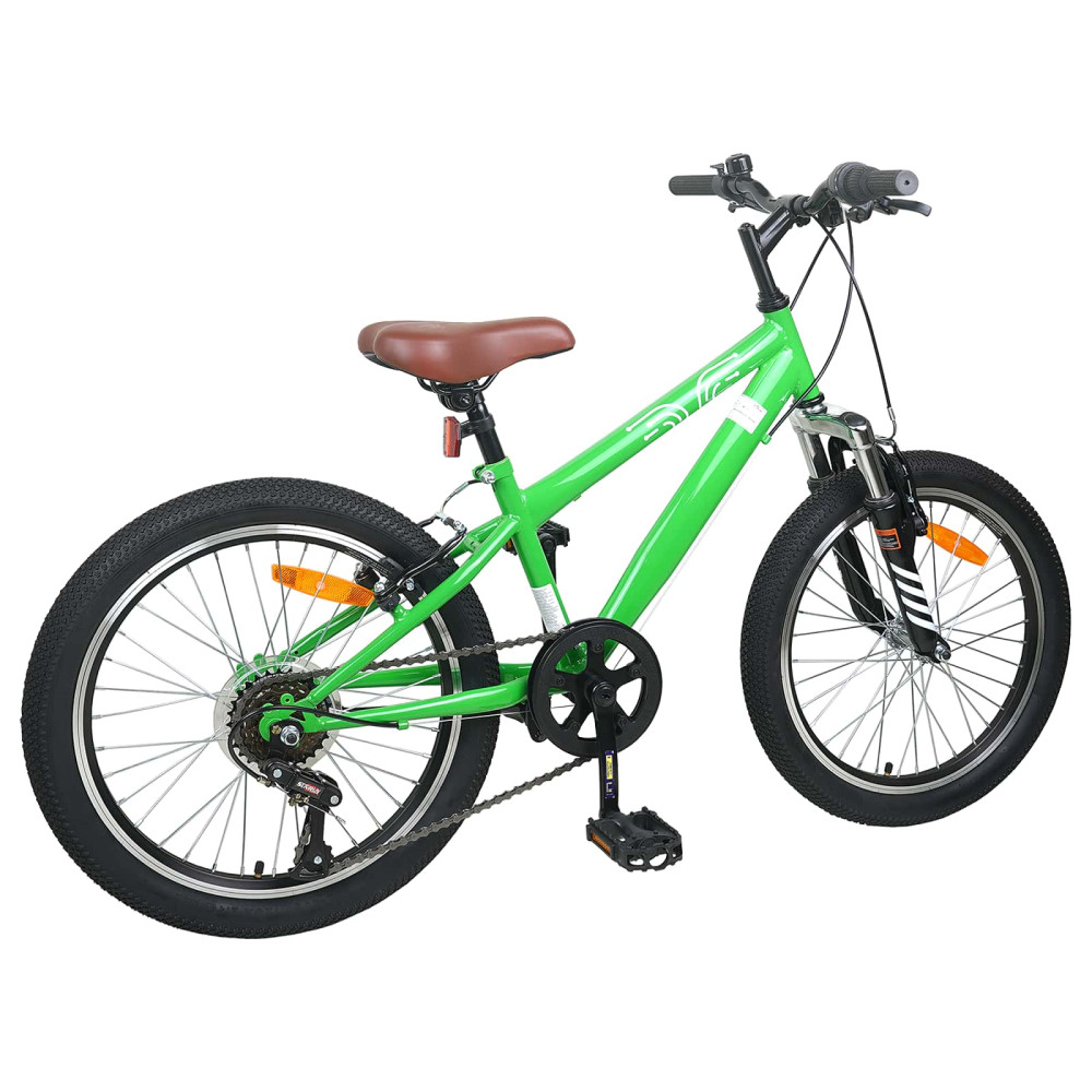 Produktbild för Mountainbike 20 Tum 6-Hastighet för 5-8 år gammal Grön