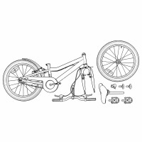 Produktbild för Mountainbike 20 Tum 6-Hastighet för 5-8 år gammal Svart