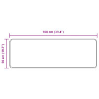 Produktbild för Mattlöpare Enfärgad MARSA Kräm 50 x 100 cm Polyester och PVC