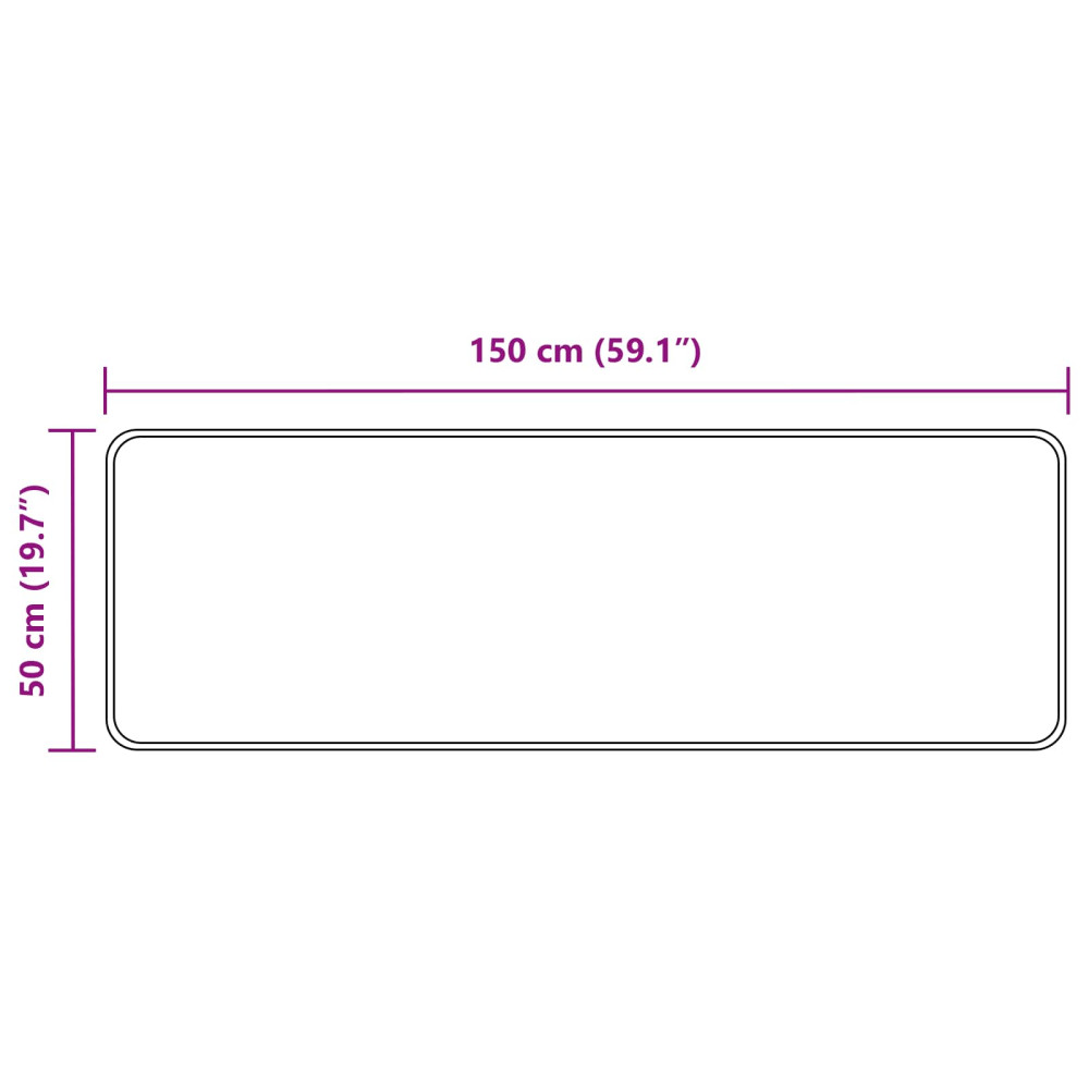 Produktbild för Mattlöpare MARSA Kräm 50 x 150 cm Polyester och PVC