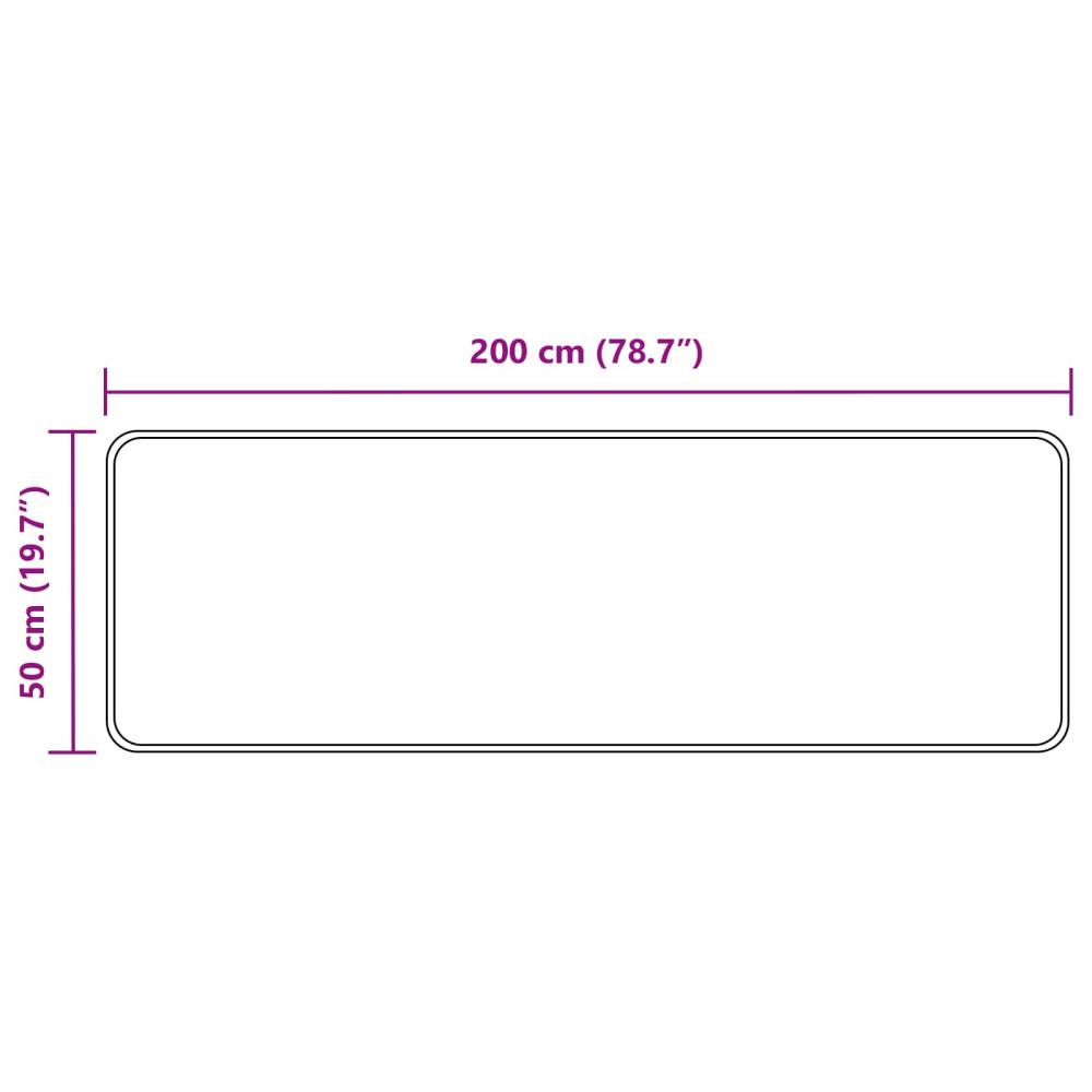 Produktbild för Mattlöpare MARSA Kräm 50 x 200 cm Polyester och PVC