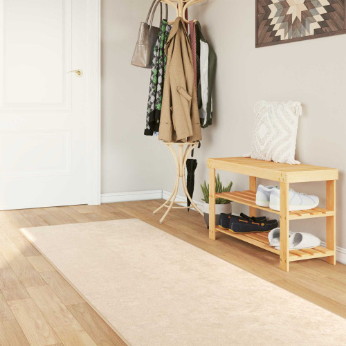 vidaXL Mattlöpare MARSA Kräm 250 x 100 cm Polyester och PVC