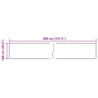 Produktbild för Mattlöpare MARSA Kräm 100 x 400 cm Polyester och PVC