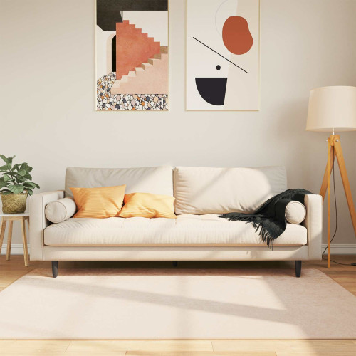 vidaXL Mattlöpare MARSA Kräm 120 x 170 cm Polyester och PVC