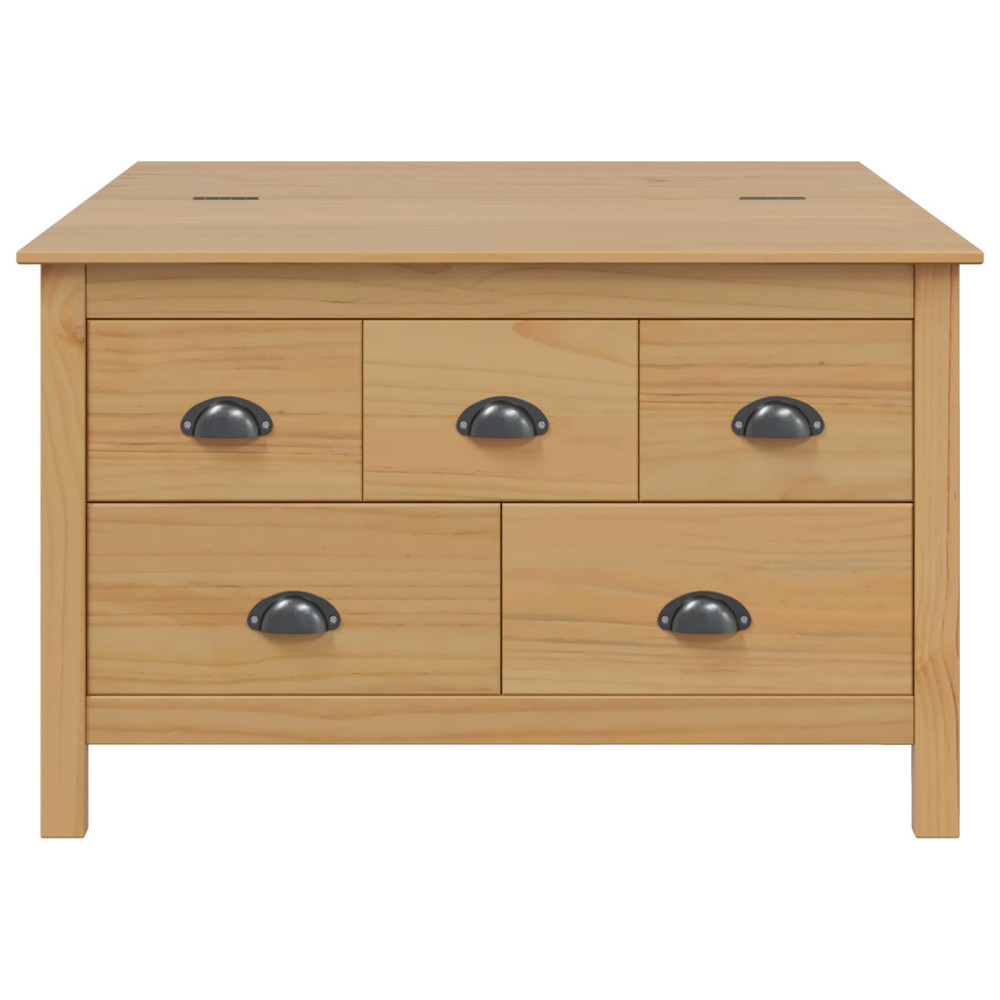 Produktbild för Kaffeebord HILL Honung brun 79,5 x 79,5 x 49 cm Massiv furu