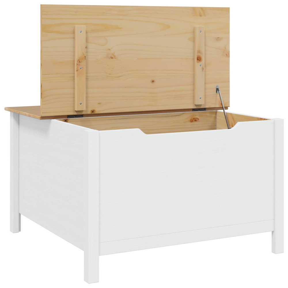 Produktbild för Kaffeebord HILL Vit och honung brun 79,5 x 79,5 x 49 cm