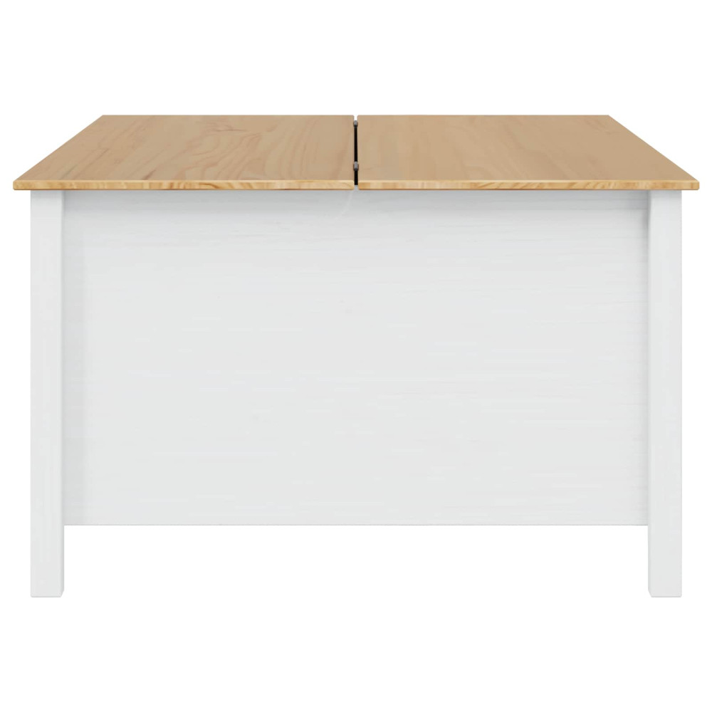 Produktbild för Kaffeebord HILL Vit och honung brun 79,5 x 79,5 x 49 cm