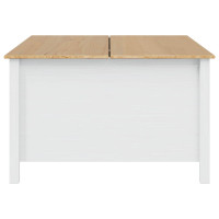 Produktbild för Kaffeebord HILL Vit och honung brun 79,5 x 79,5 x 49 cm