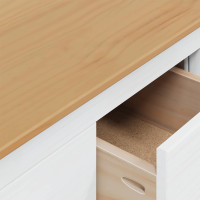 Produktbild för Kaffeebord HILL Vit och honung brun 79,5 x 79,5 x 49 cm