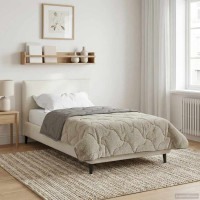 Produktbild för Vinter Täcke Ljusgrå 135 x 200 cm Mikrofiber och Teddyfleece