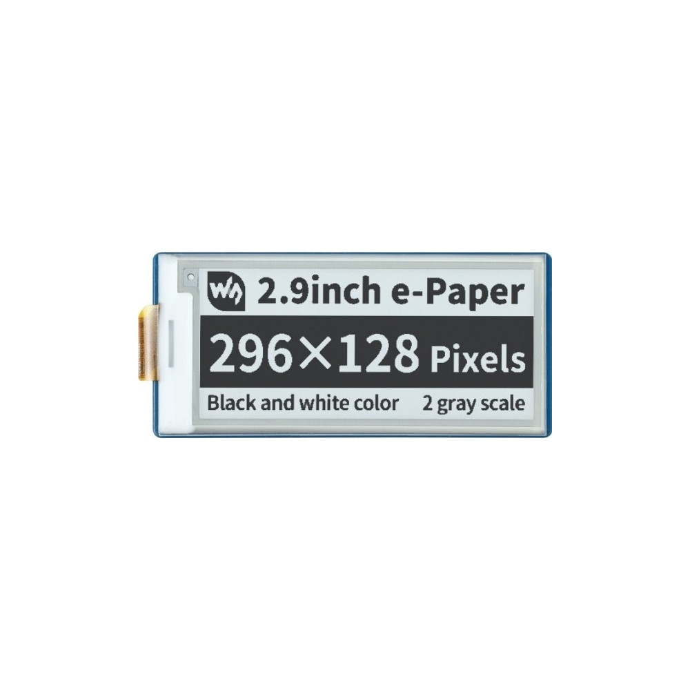 Produktbild för Waveshare e-paper e-ink display 2,9" 296x128px SPI svart/vit...
