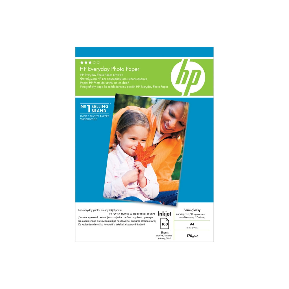 Produktbild för HP Everyday Semi-gloss Photo Paper - fotopapper - halvblank - 100 ark - A4 - 175 g/m²