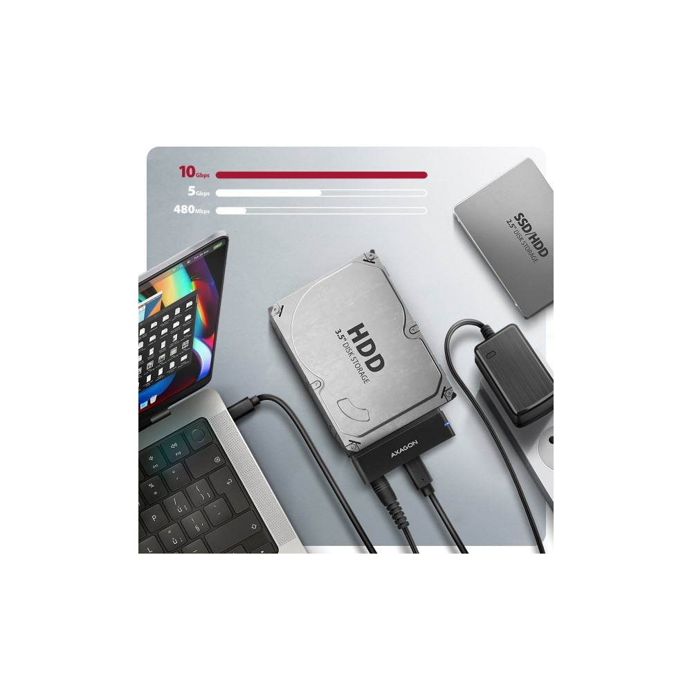 Produktbild för AXAGON - gränssnittsadapter - SATA 6Gb/s - USB-C