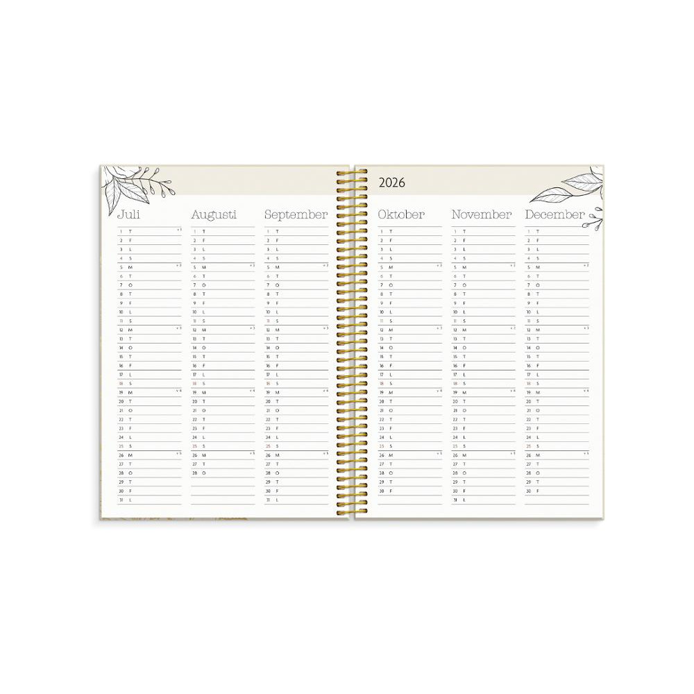 Produktbild för Kalender Life Planner Bloom 26/27
