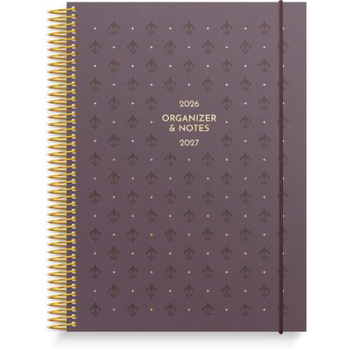Burde Kalender Organizer & Notes vinröd 26/27