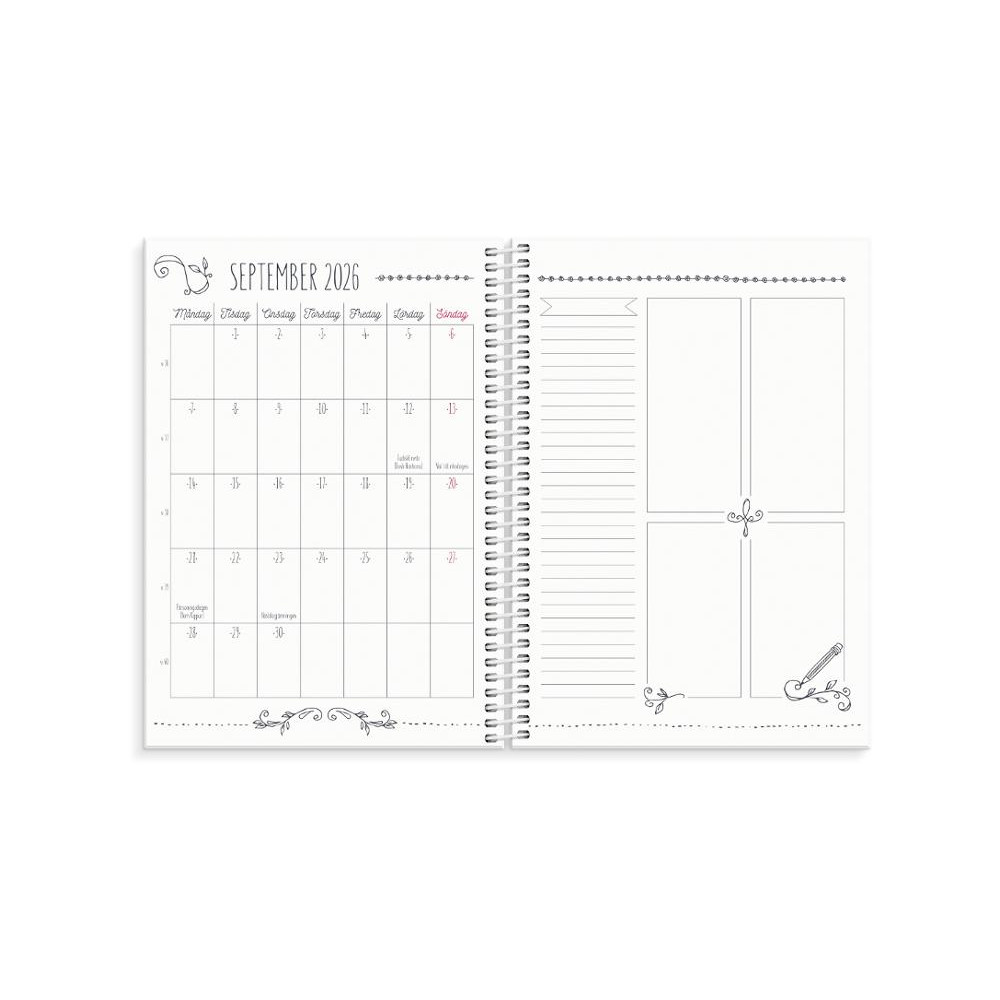 Produktbild för Kalender Doodle A5 26/27