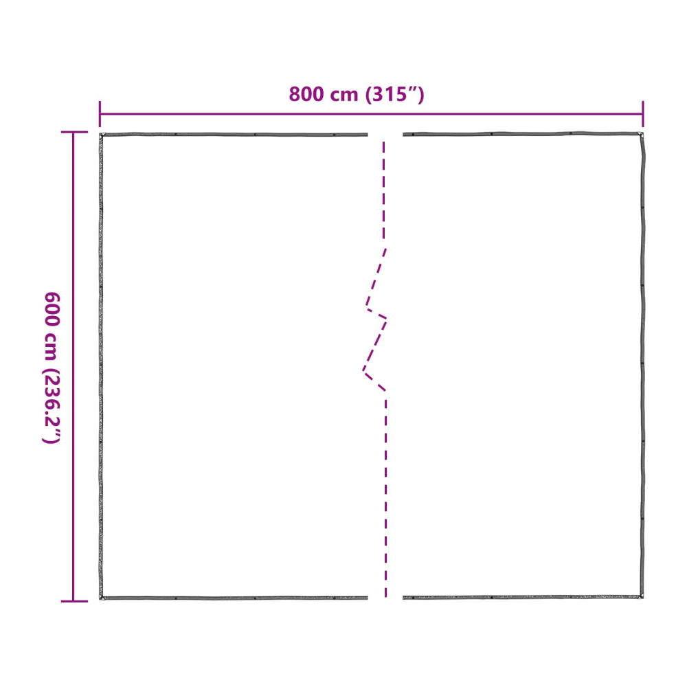 Produktbild för Växtskydd Transparent 6 x 8 m PE