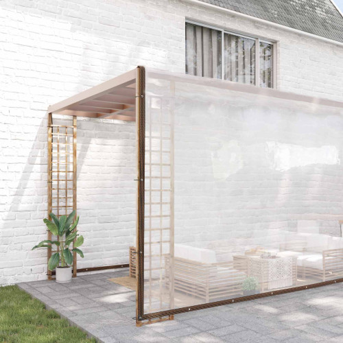 vidaXL Växtskydd Transparent 12 x 12 m PE