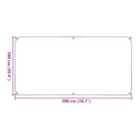 Produktbild för Växtskydd Transparent 1 x 2 m PVC
