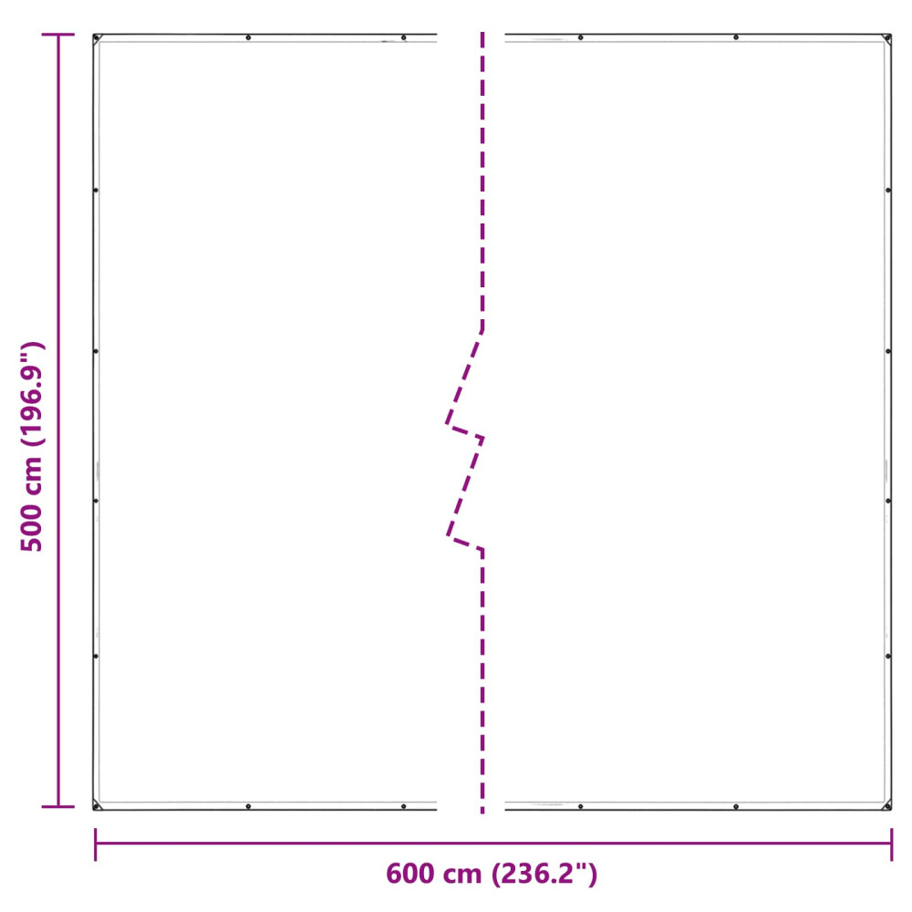 Produktbild för Växtskydd Transparent 5 x 6 m PVC