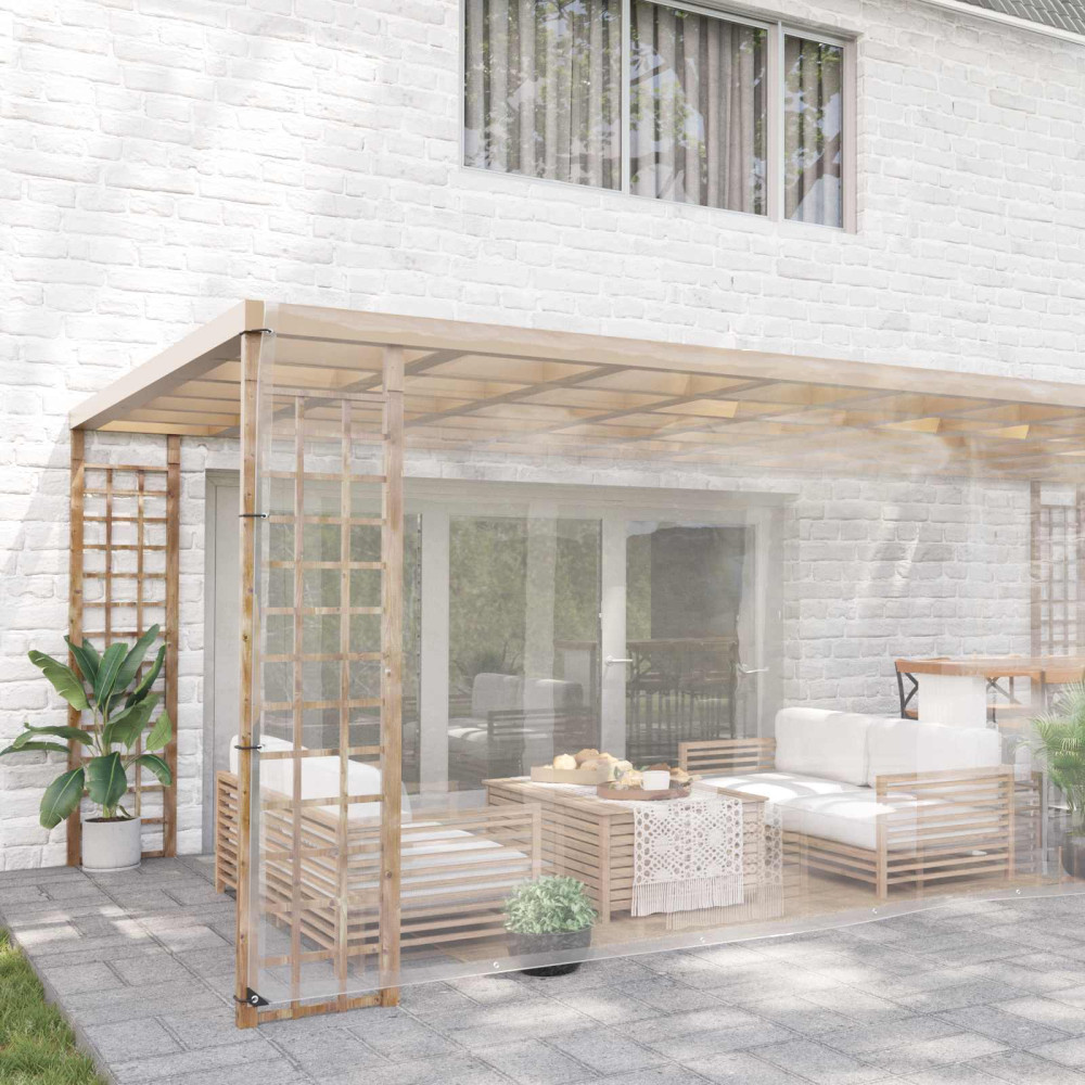 Produktbild för Växtskydd Transparent 6 x 6 m PVC