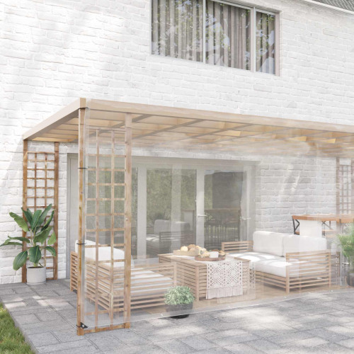 vidaXL Växtskydd Transparent 6 x 6 m PVC