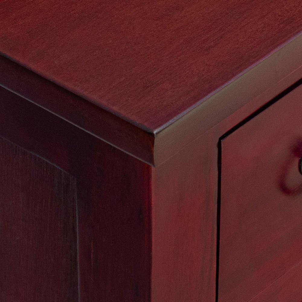 Produktbild för Kommode med låda Brun 45 x 35 x 100,5 cm Massivt mahognyträ