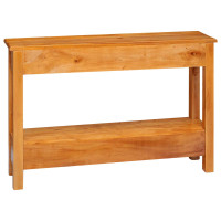 Produktbild för Konsolbord Naturfärg 115 x 32 x 76 cm Massivt mahognyträ