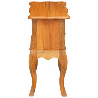 Produktbild för Sidobord Naturfärg 60,5 x 30 x 61 cm Massivt mahognyträ