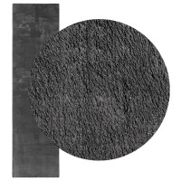 Produktbild för Mellanhög mjuk och tvättbar matta HUARTE Antracit 80 x 1000 cm