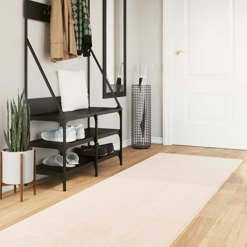 Produktbild för Mellanhög mjuk och tvättbar matta HUARTE Beige 80 x 300 cm