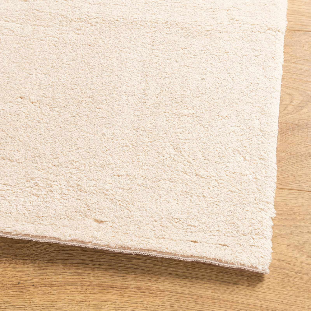 Produktbild för Mellanhög mjuk och tvättbar matta HUARTE Beige 80 x 400 cm