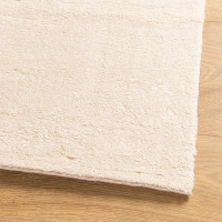 Produktbild för Mellanhög mjuk och tvättbar matta HUARTE Beige 80 x 400 cm