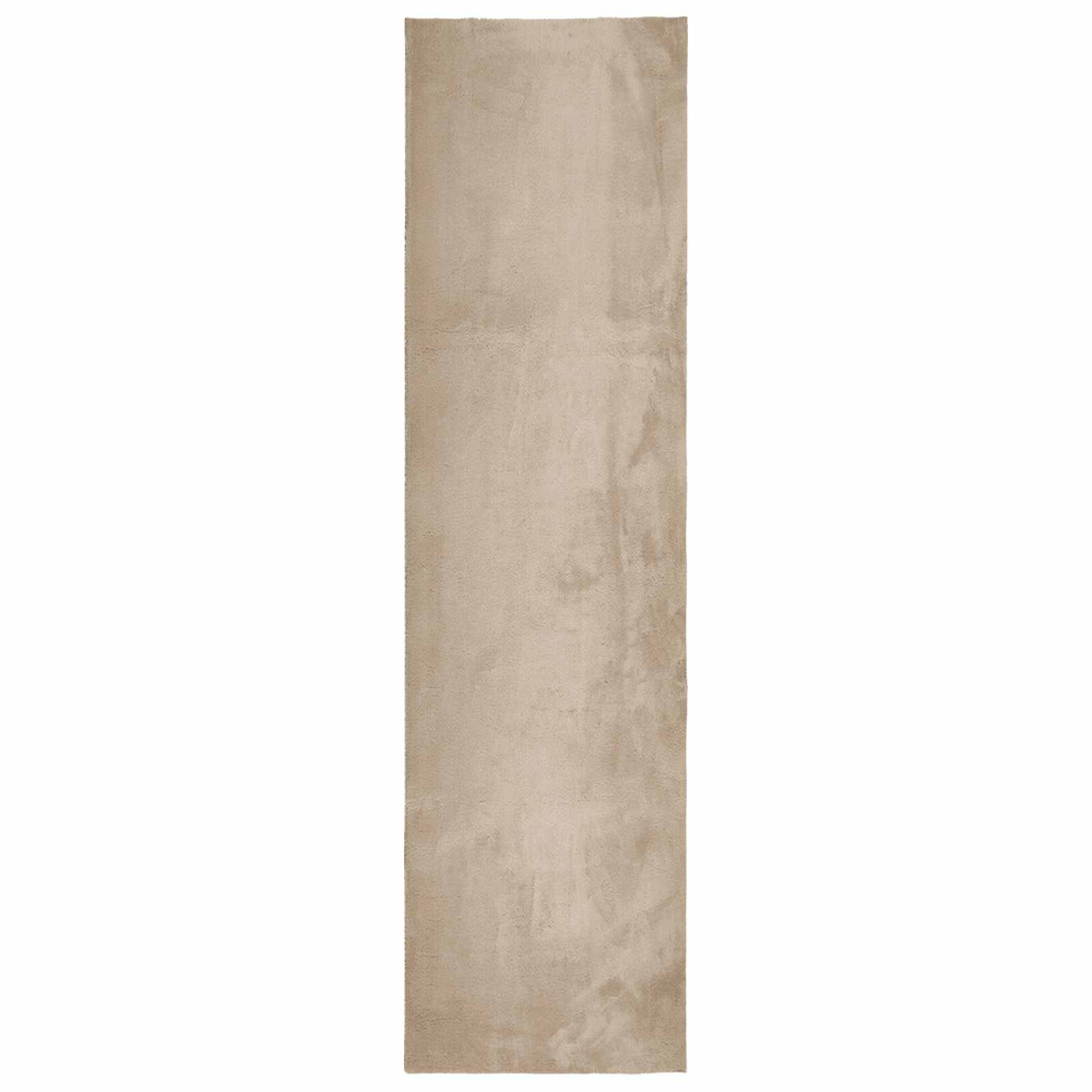 Produktbild för Mellanhög mjuk och tvättbar matta HUARTE Sand 80 x 400 cm