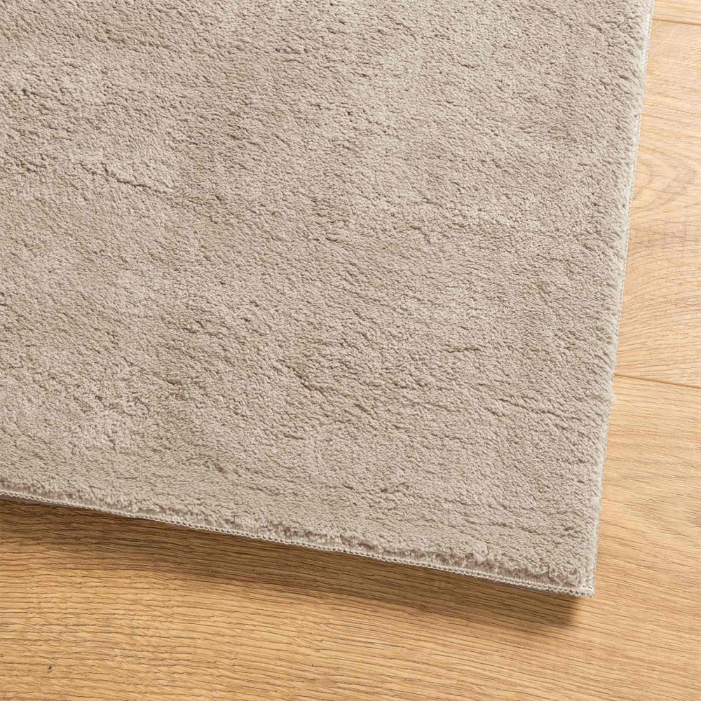 Produktbild för Mellanhög mjuk och tvättbar matta HUARTE Sand 80 x 400 cm