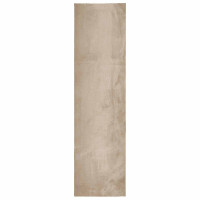 Produktbild för Mellanhög mjuk och tvättbar matta HUARTE Sand 80 x 750 cm