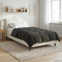 Produktbild för Sommar Duvet Quiltad Antracit 140 x 220 cm Mikrofiber