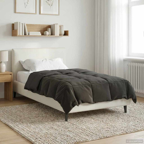 vidaXL Sommar Duvet Quiltad Antracit 155 x 220 cm Mikrofiber