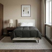 Produktbild för Sommar Duvet Quiltad Antracit 155 x 220 cm Mikrofiber