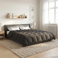 Produktbild för Sommar Duvet Quiltad Antracit 200 x 220 cm Mikrofiber