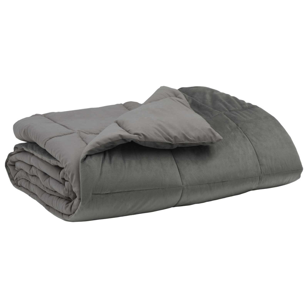 Produktbild för Sommar Duvet Quiltad Ljusgrå 135 x 220 cm Mikrofiber