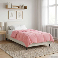 Produktbild för Sommar Duvet Quiltad Rosa 140 x 200 cm Mikrofiber